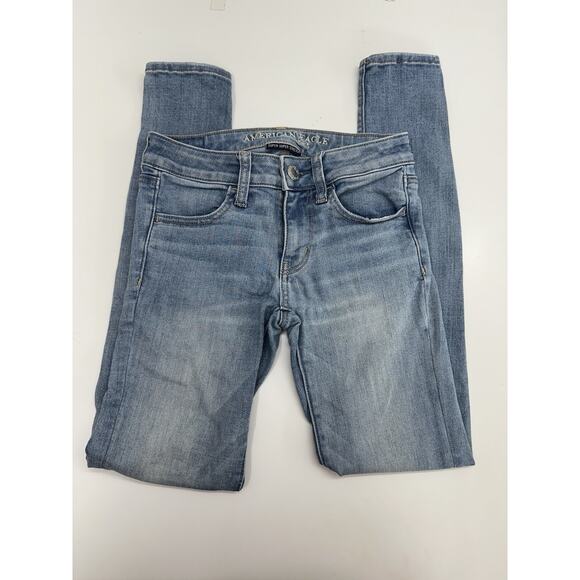 American Eagle Womens Jeans Size 00 Reg Jegging Denim Super Super Stretch - Picture 1 of 11